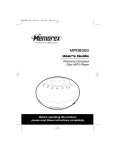 Memorex MPD8300 User`s guide