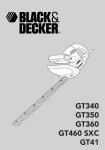 Black & Decker GT340 Instruction manual