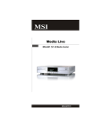 MSI Media Live Instruction manual