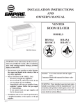 Empire Comfort Systems RH-65-6 Owner`s manual