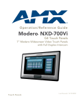 AMX Modero NXD-700Vi Technical information