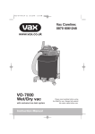 Vax VO-7000 Instruction manual