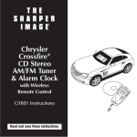 Sharper Image GT801 Instruction manual