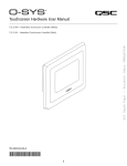 QSC Q-SYS TSC-8-WH User manual