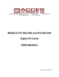 Acces PCI-DIO-24D User manual
