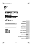 Daikin RX20J3V1B Installation manual