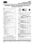 Carrier 050-135 Series 120 Operating instructions