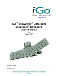 Mobility Electronics Stowaway Stowaway Bluetooth Keyboard Owner`s manual