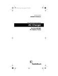 Radio Shack Racing Battery Pack AC/DC Charger Owner`s manual