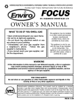 Enviro Focus Owner`s manual