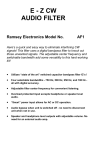 Ramsey Electronics AF1 CW AUDIO FILTER Instruction manual