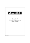 Mountfield 480R Owner`s manual