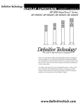 Definitive Technology BP-8080ST Owner`s manual