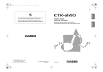 Casio CTK240ES1A User`s guide