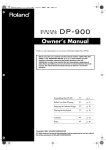 Roland DP-900 Owner`s manual