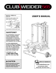 Weider WEBE34110 User`s manual