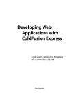 Developing Web Applications with ColdFusion