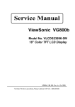 ViewSonic VG800-2 Service manual