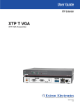 Extron electronics XTP T VGA User guide