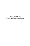 Scion 2014 iQ Owner`s manual