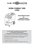 U.S. Products KC-500 Operating instructions