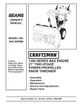 Craftsman SEARS 944.528398 Owner`s manual