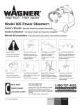 WAGNER Power Steamer 905 Owner`s manual