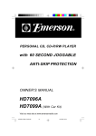 Emerson HD7096A Owner`s manual