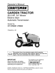 Craftsman 917.276920 Operator`s manual