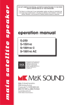 MK Sound S-250 S-150THX Specifications