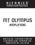 MB QUART MT OLYMPUS SERIES Specifications