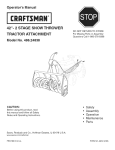 Craftsman 486.24838 Operator`s manual