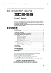 Roland SCB-55 Owner`s manual