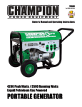 Champion Power Equipment 70008 Owner`s manual