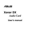Asus Express Xonar DX User`s manual
