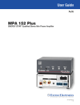 Extron electronics MPA 152 User guide