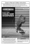 Chicago Electric Owner's Manual & Safety Instructions Owner`s manual