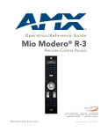 AMX Mio Modero R-3 Specifications