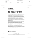 Epson FX-880+ User`s guide