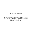 Acer X1230S User`s guide