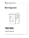EdgeStar TBC50S Owner`s manual