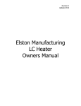 Elston Manufacturing LC series Operating instructions