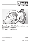 Miele PW 6065 Plus Sluice Technical data
