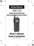 West Marine VHF155 Owner`s manual