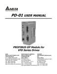 Delta PD-01 User manual