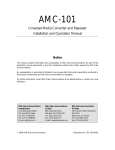 RAD Data comm AMC-101 Specifications