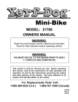 Yerf-Dog 31700 Owner`s manual