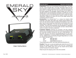 American DJ Emerald Sky Instruction manual
