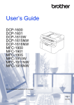 Brother DCP-1600 User`s guide