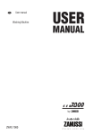 Zanussi ZWFS 7000 User manual